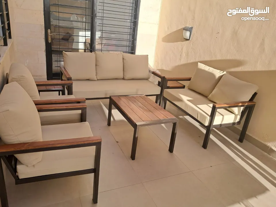 مراجيح ثلاثية وثنائية ورباعية واطقم رتان 5 و7 مقاعد واطقم كنب حديد قوية وعش البلبل حجم جامبو رائعة