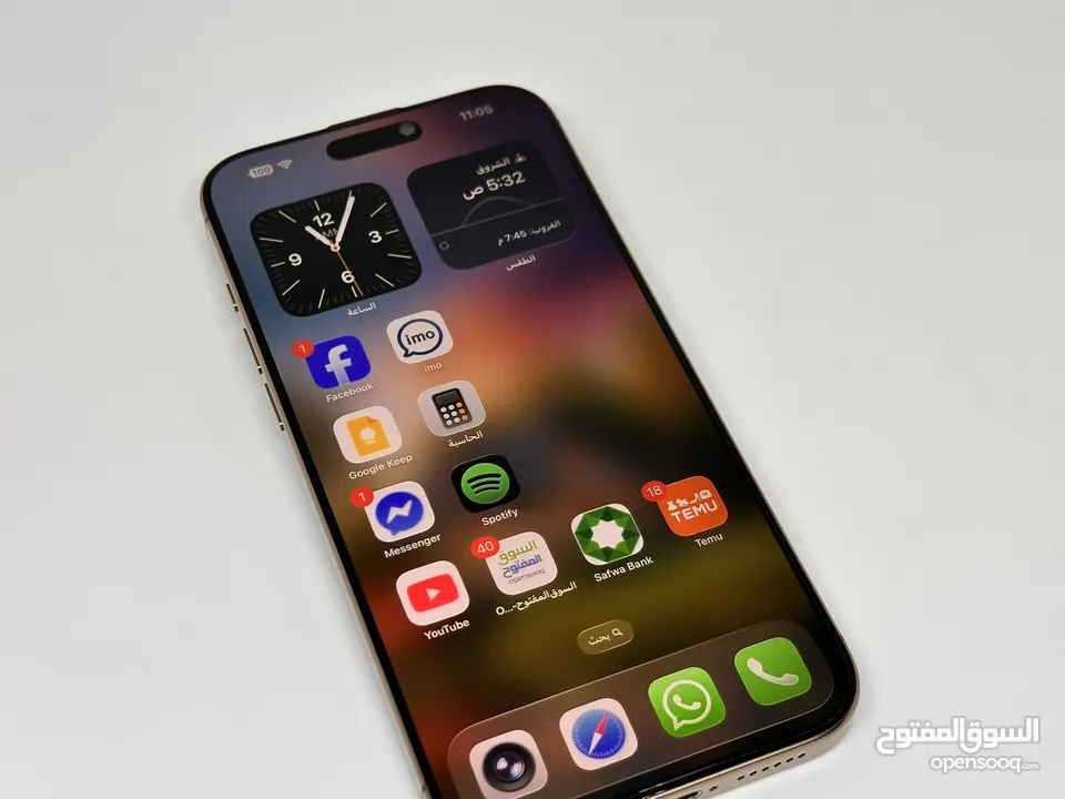 iPhone 16 Pro Max مشحون 17 مرة فقط شبه جديد
