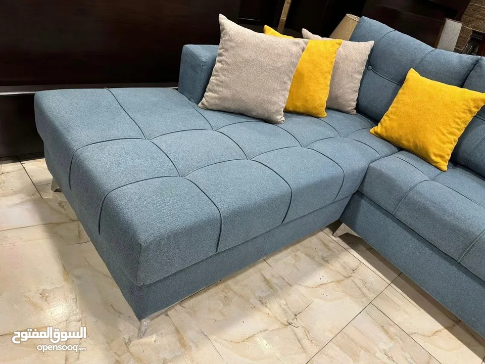 طقم كنب full modern كوالتي عالي    مصنوع من أجود أنواع خشب السويد  ، اسفنج ضغط عالي ، قماش شا