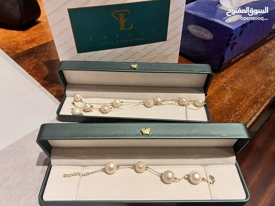 Authentic 32grams pearls in 18K Gold Jewelry Set