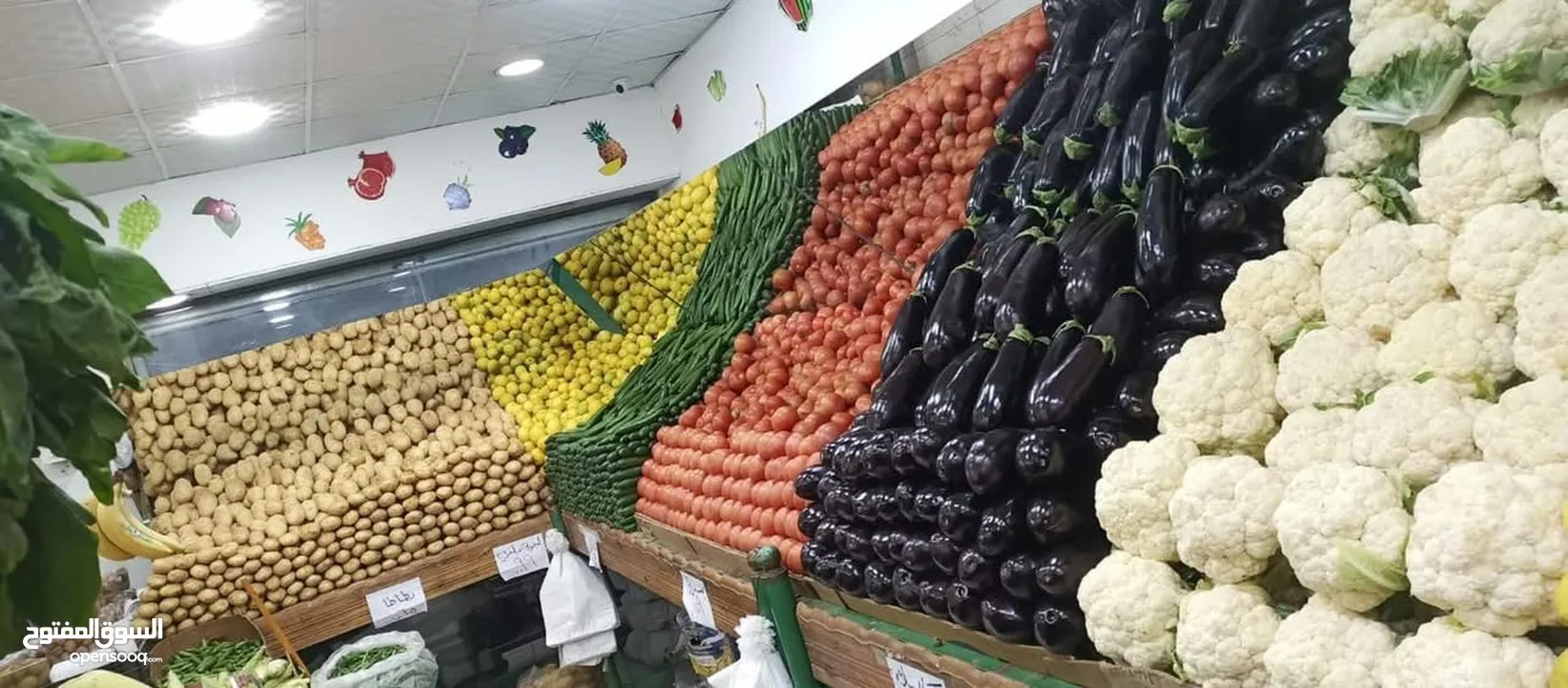 مول تجاري للبيع خضار وفواكه