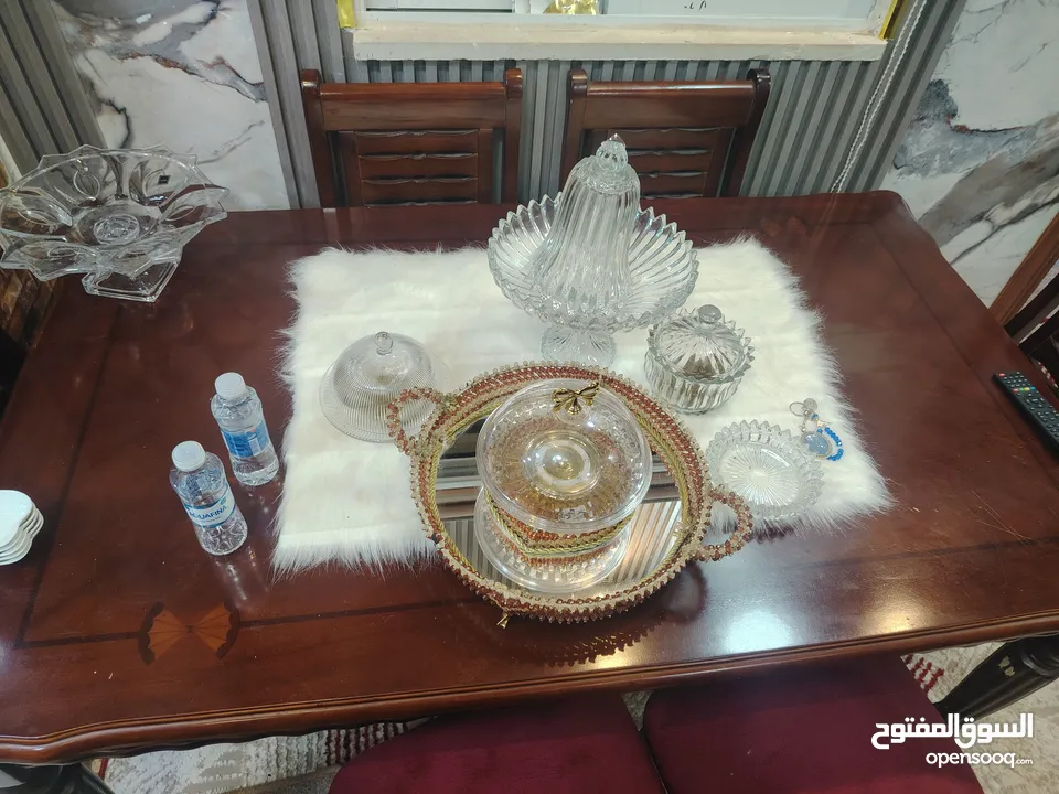 طاولة سفره 6 كراسي خشب زان ماليزي
