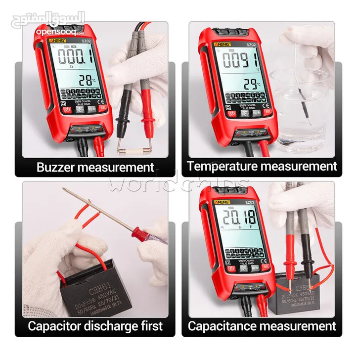 Digital Multimeter Voltmeter Resistance  Capacitance Temp Transistor Tester Meter