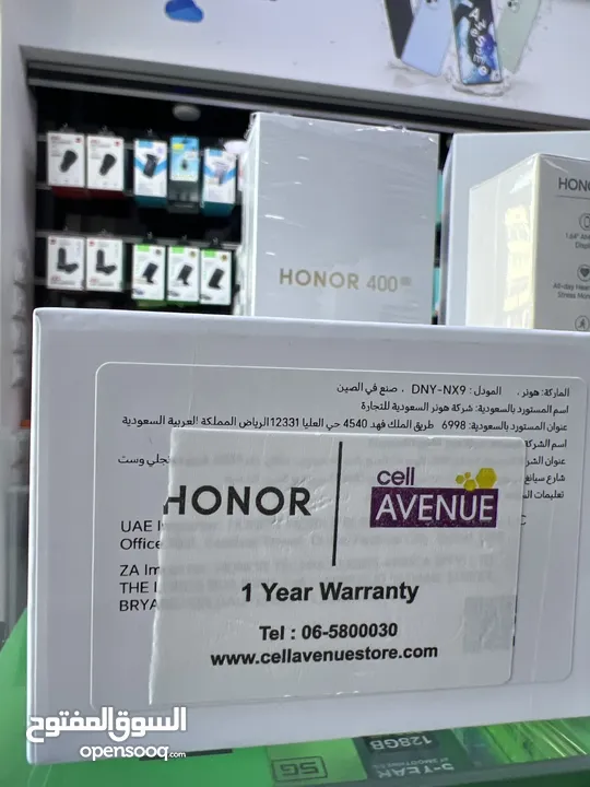 Honor 400 (5g) 512 GB / 12 RAM هونر  400 الجديد كليا مع باند هونر مجانا و كفر اصلي كمية محدودة (^_^)