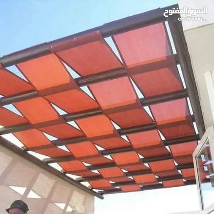 تفصيل وتركيب معرشات خشب براجولات مع اشرعه