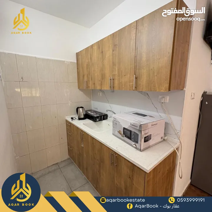 استوديو مفروش للايجار في الماصيون بالقرب من بنك القدس