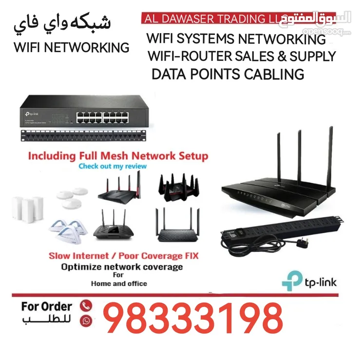 WIFI 7, INTERNET, TELEPHONE SERVICES. SUPPLY AND INSTALLATION OF ROUTERS. ELECTRICAL