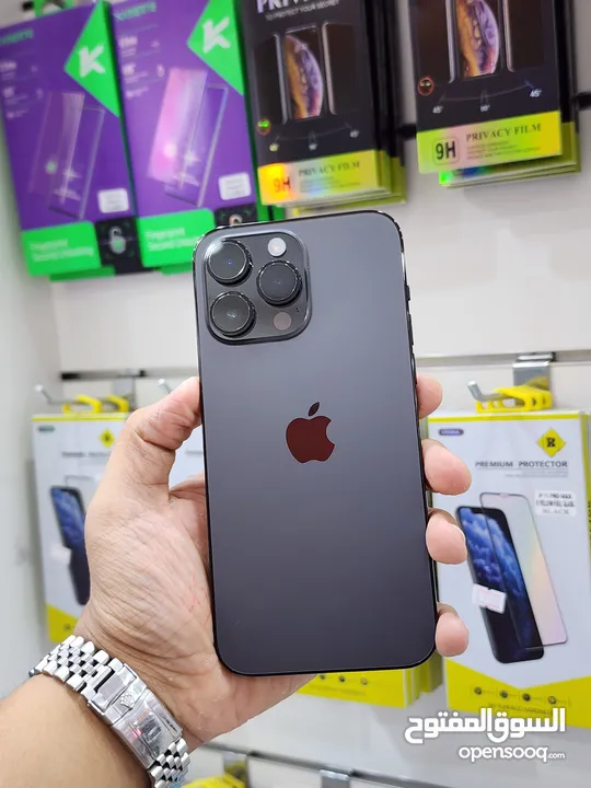 عرض خااص : iPhone 14pro max 128gb هاتف مع ضمان وكيل و بحالة الوكالة بدون اي شموخ أو مشاكل بأقل سعر