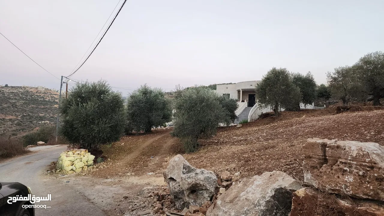 كوبر / أرض للبيع مساحه 750 متر مشجره بالزبتون