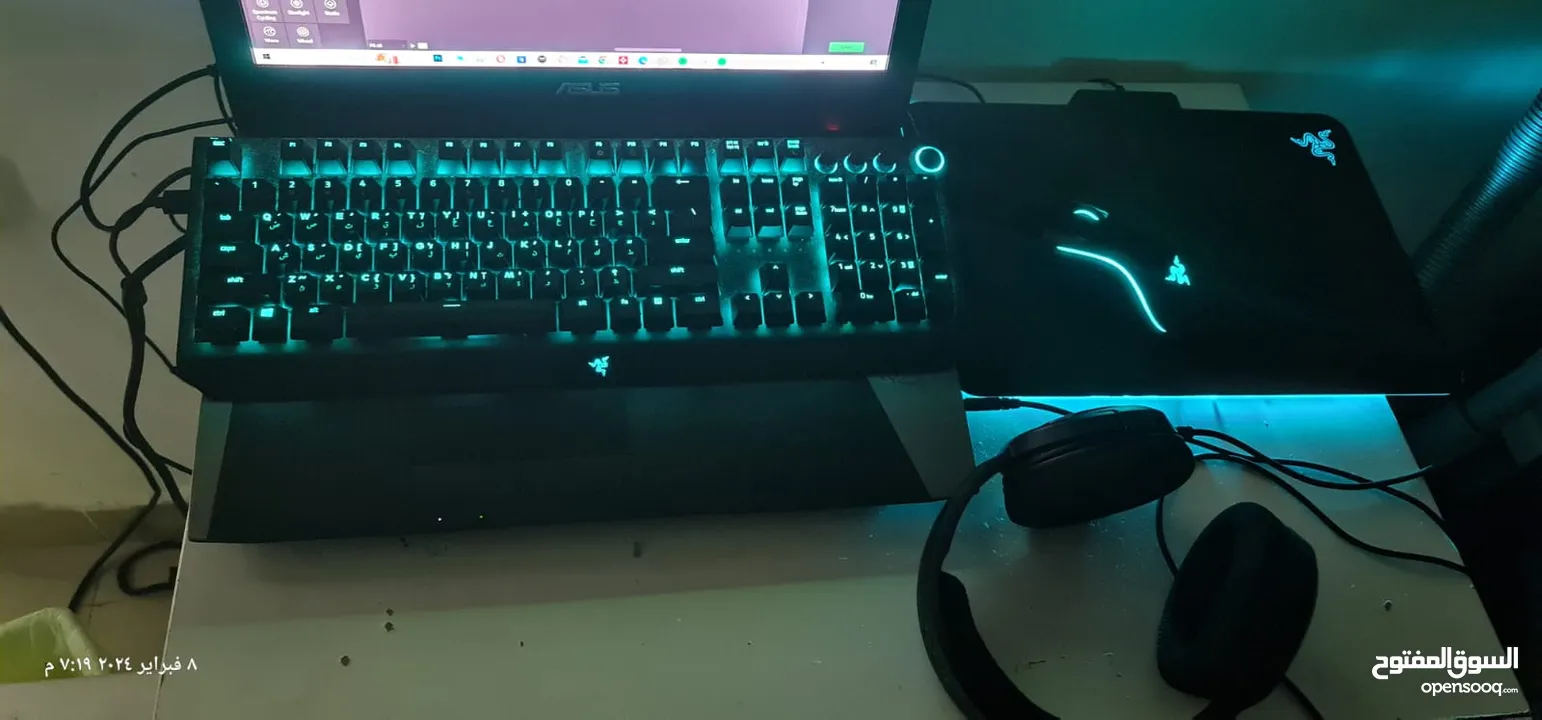 Keyboard Razer Blackwidow Elite + Mouse Mamba Elite + Mousemat Firefly