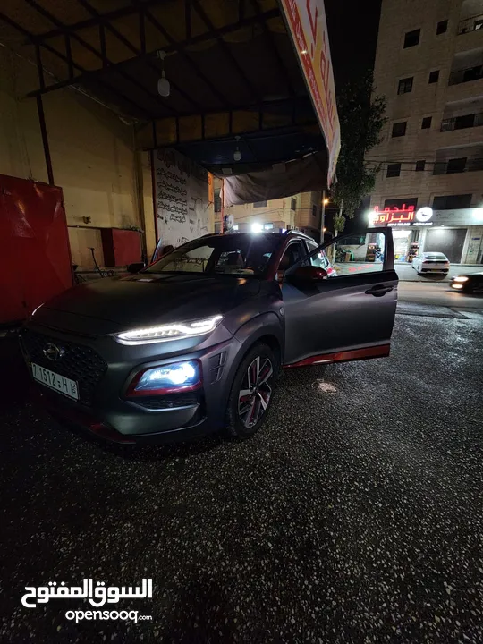هيونداي كونا ايرون مان 2019 فل الفل رمادي مطفي 20 ألف كم - فحص ممتاز