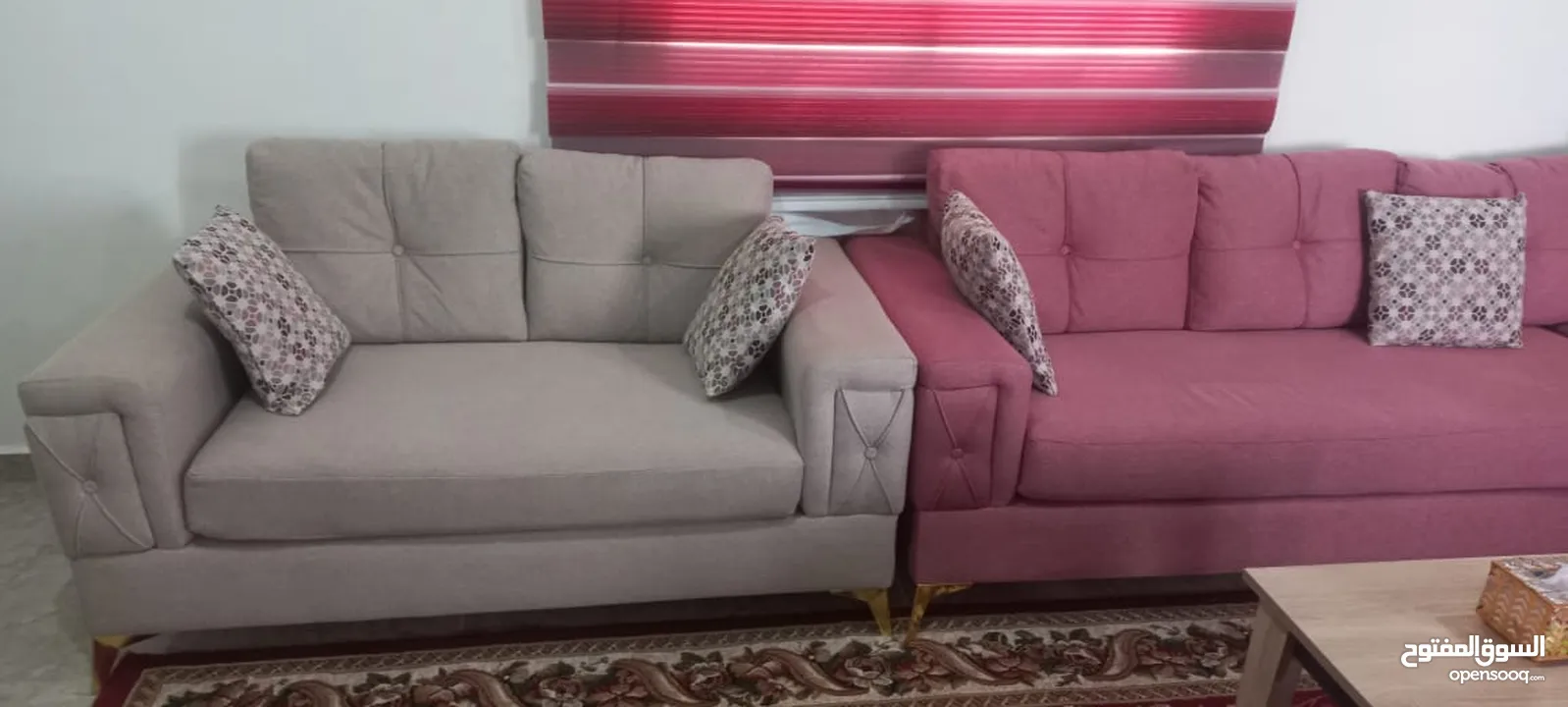 طقم كنب كورنر مع صوفا بيد