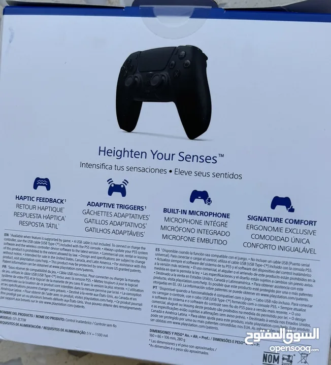 يد التحكم اللاسلكية  اصلي Dual Sense دوال سينس لجهاز  Midnight Black PS5 - أسود منتصف الليل