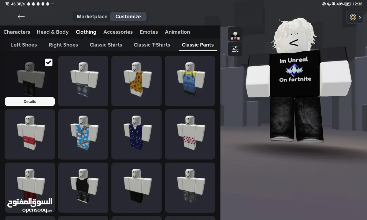 Roblox account and packed with accessories and shirts, worth over 1000 robux, made in 2023