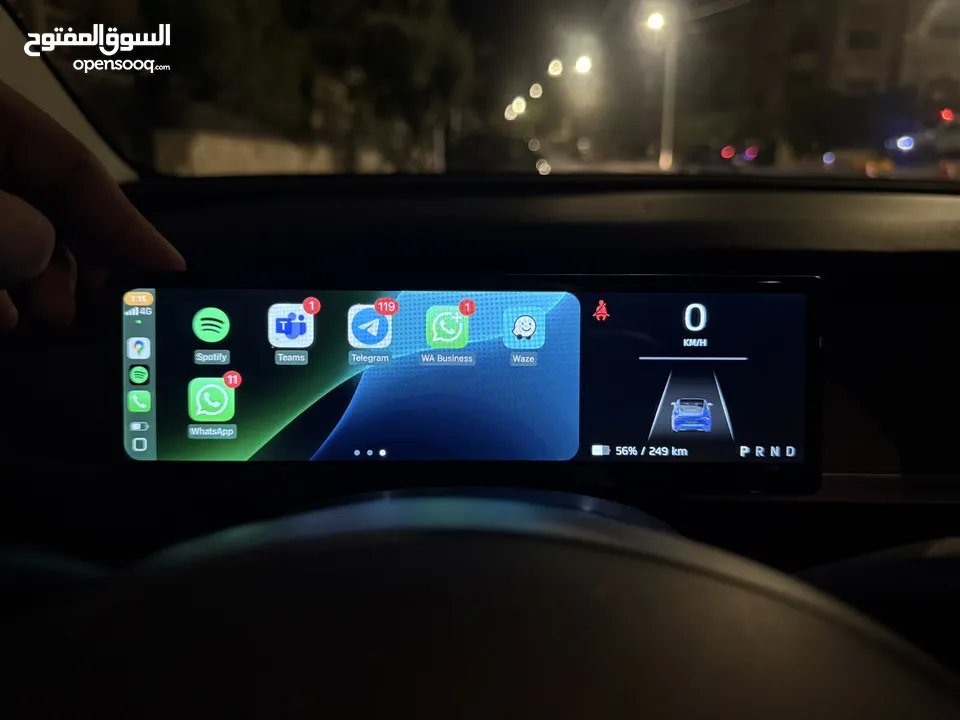 شاشة عدادات تسلا موديل3/y تدعم كارب بلي واندرويد اوتو