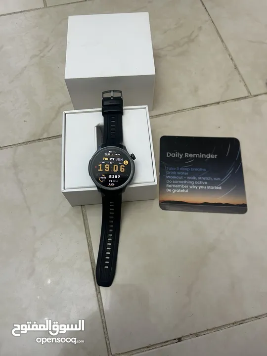 ساعة اميزفيت بلانس بحالة الوكالة (بالكرتونة) معها كامل اغراضها Amazfit Balance