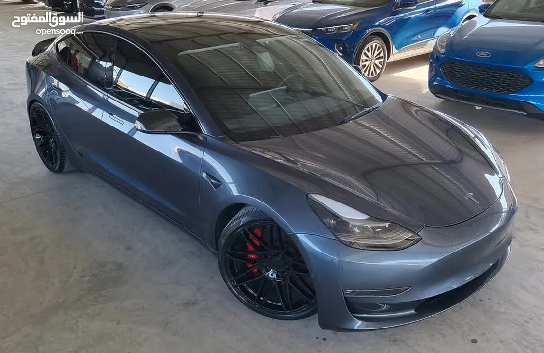 Tesla model 3 ديول موتور 2022  فحص كامل  ديول موتور - عداد 32 الف مايل