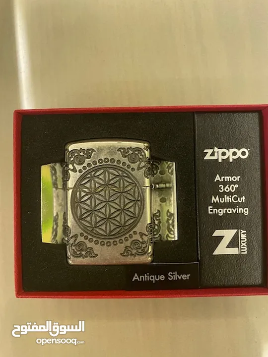 Zippo Lighter - Armor Tree of Life Antique Silver