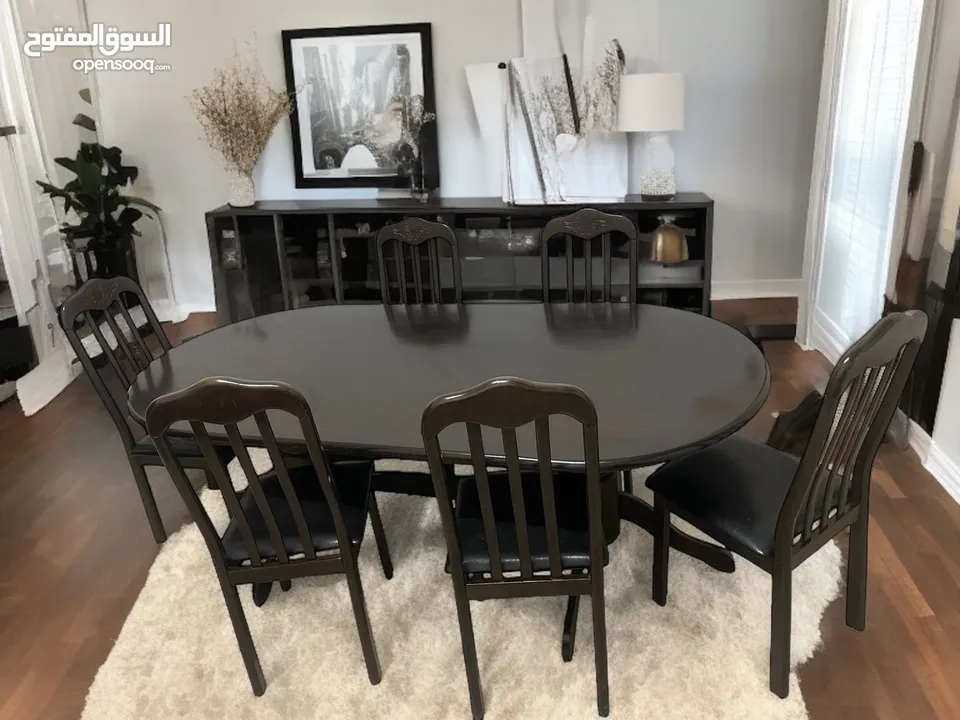 طاوله سفره ماليزي خشب زان ولا خدش 180 واصل عمان والزرقا وكاااااله اتصال فقط