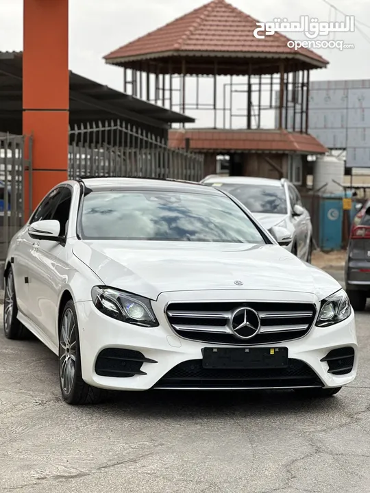 مرسيدس E350 AMG فحص كامل 2019 ممشى قليل وارد المانيا لون لؤلؤي غرفة كاميل فل كامل اعلى فئة بانوراما