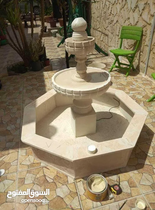 نوافير وشلالات وبابكيو احواض زريعه جميع انواع الحجر البناء والديكورات عروض دائما ان شاءالله