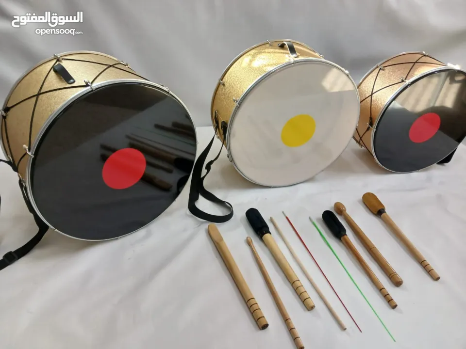 طبول دبكات عدة احجام شغل يدوي