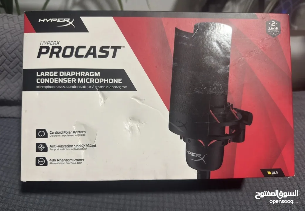 مايكروفون احترافي - جديد - هايبر اكس برو كاست HyperX ProCast Microphone