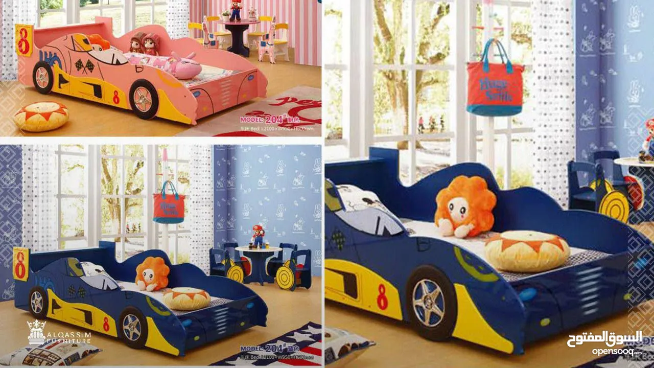 توفر سرير اطفال على شكل سياره حجم كبير  الوان مميزه  فرح طفلك باجمل سرير  والسعر مناسب