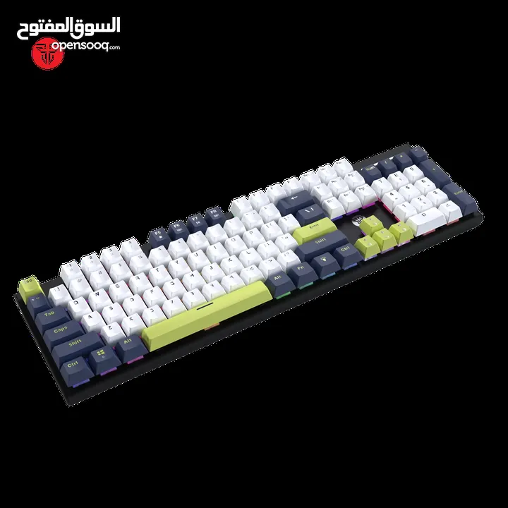 FANTECH ATOM104S MK878S MECHANICAL GAMING KEYBOARD MORI EDITION WHITE  كيبورد فانتيك الجديد كليا