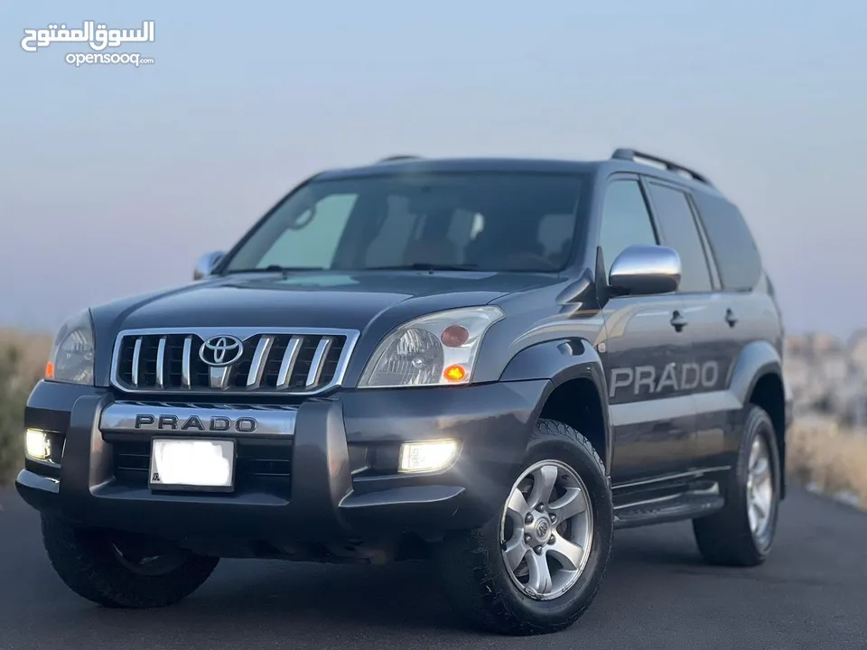 تويوتا برادو جيب موديل 2005  ليمتد من فحص كامل بحالة الشركة فل عدا الفتحة ممشى قليل لون فيراني بحالة