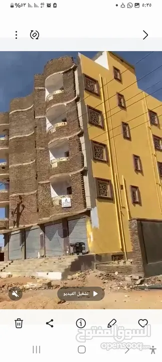 عمارة في سوق ليبيا قندهار مصممة ل7طوابق مشطبة 5 طوابق  بها بدروم كل طابق  بها 4 شقق تصميم اسانسير وس