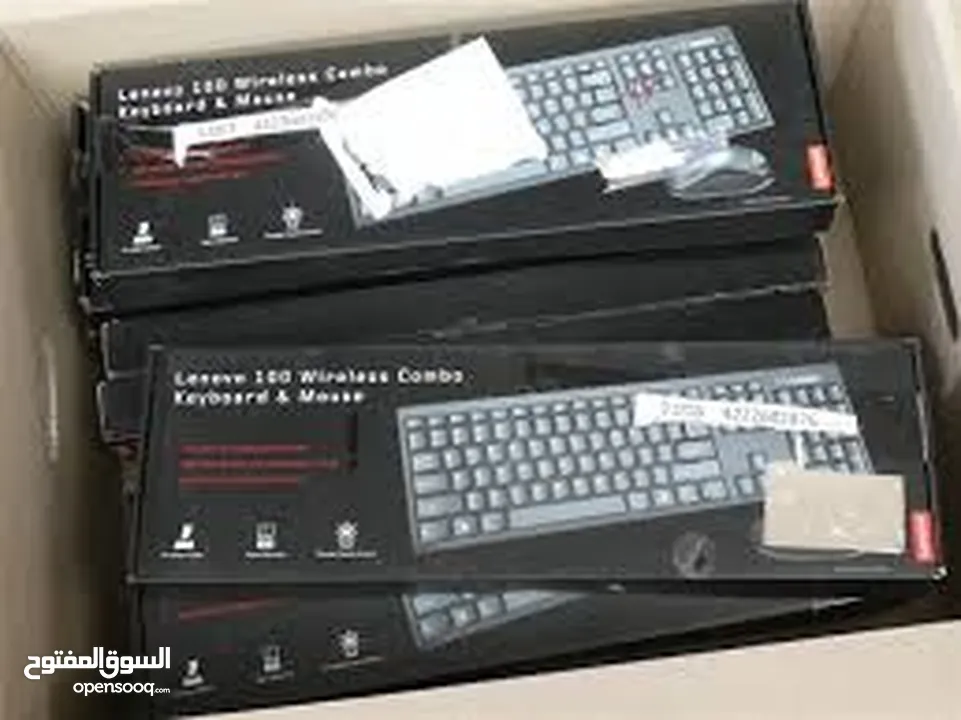 lenovo 100 wireless combo keyboard and mouse كيبورد وماوس وايرلس  من لينوفو 