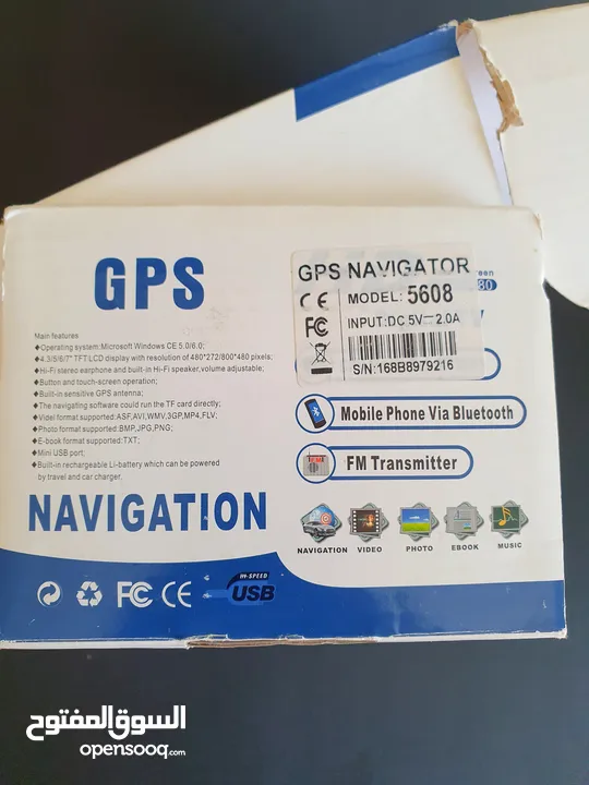 جهاز GPS ملاحة احترافي بشاشة لمس عالية الدقة (800×480) مزود بتلفزيون رقمي