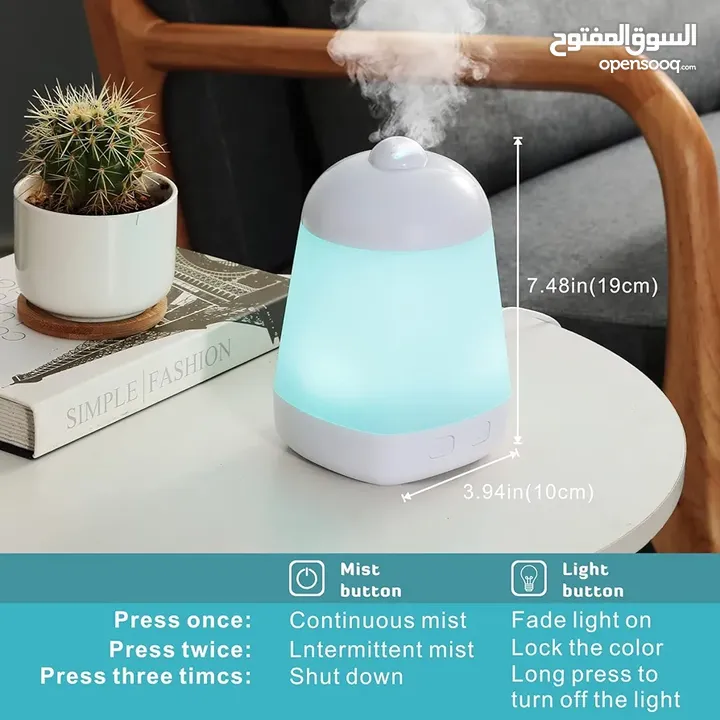 مبخرة توزيع الروائح العطرية بالموجات فوق الصوتية Cool Mist Ultrasonic