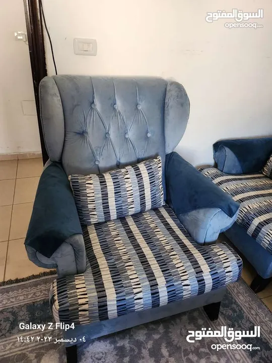 طقم كنب تفصيل مستعمل بس نضيف 7مقاعد