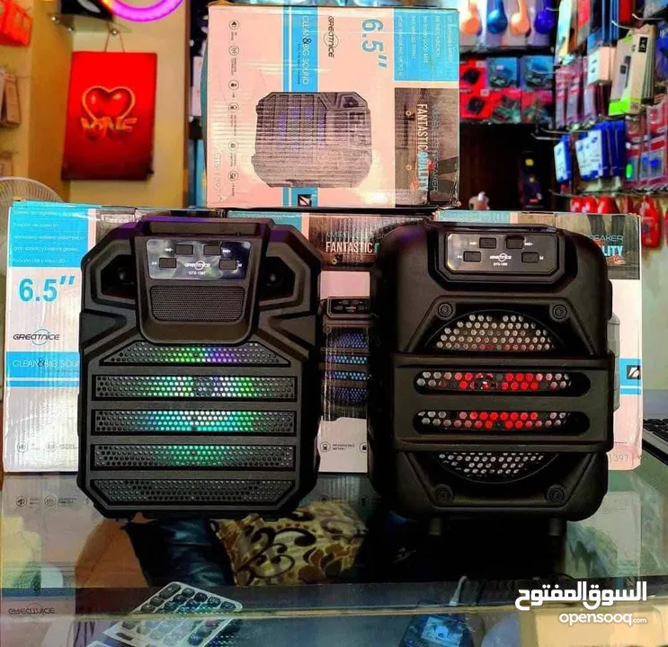سماعات 6.5 انش شحن سماعة سبيكر بلوتوث و اضائه وراديو صوت قوي سماعه حفلات منزليه SPEAKER مكبر صوت