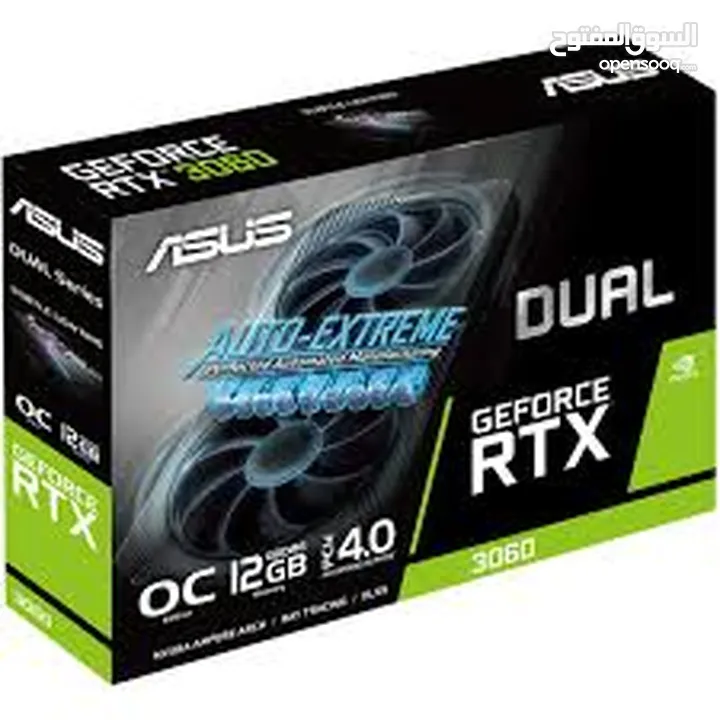 RTX ASUS DUAL 3060 OC 8G كرت شاشة بحالة  NEW الوكالة