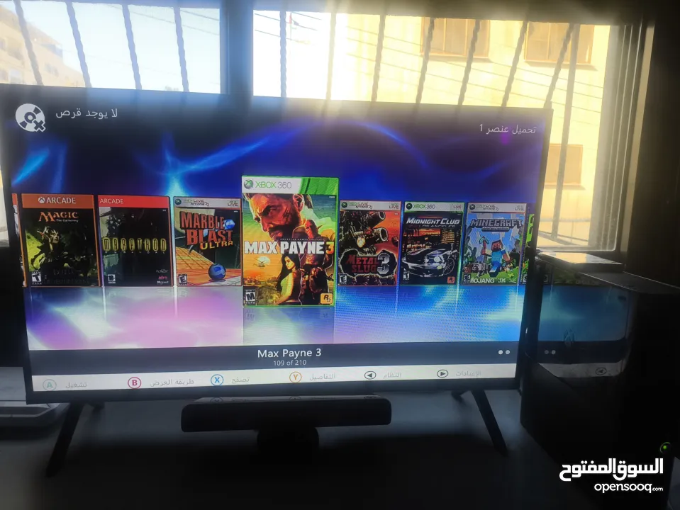 xbox360 مجدد مهكر مع ايد و250 لعبة من افضل الالعاب وكونيكت السعر 550 شيكل غير قابل للتنزيل