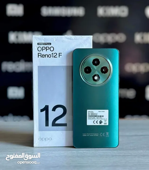 جهاز جديد بالكرتونة oppo Reno 12F رام 16 جيجا 256 مكفول سنة متوفر توصيل