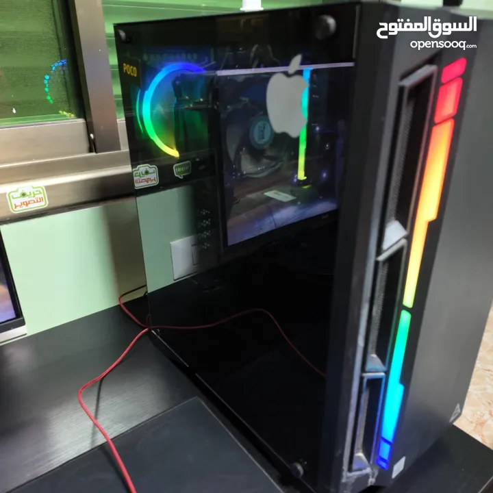 كمبيوتر ألعاب وتصميم احترافي  RTX 2060  i7 Gen10  32GB  SSD Gen4  شاشة MAG 24′′