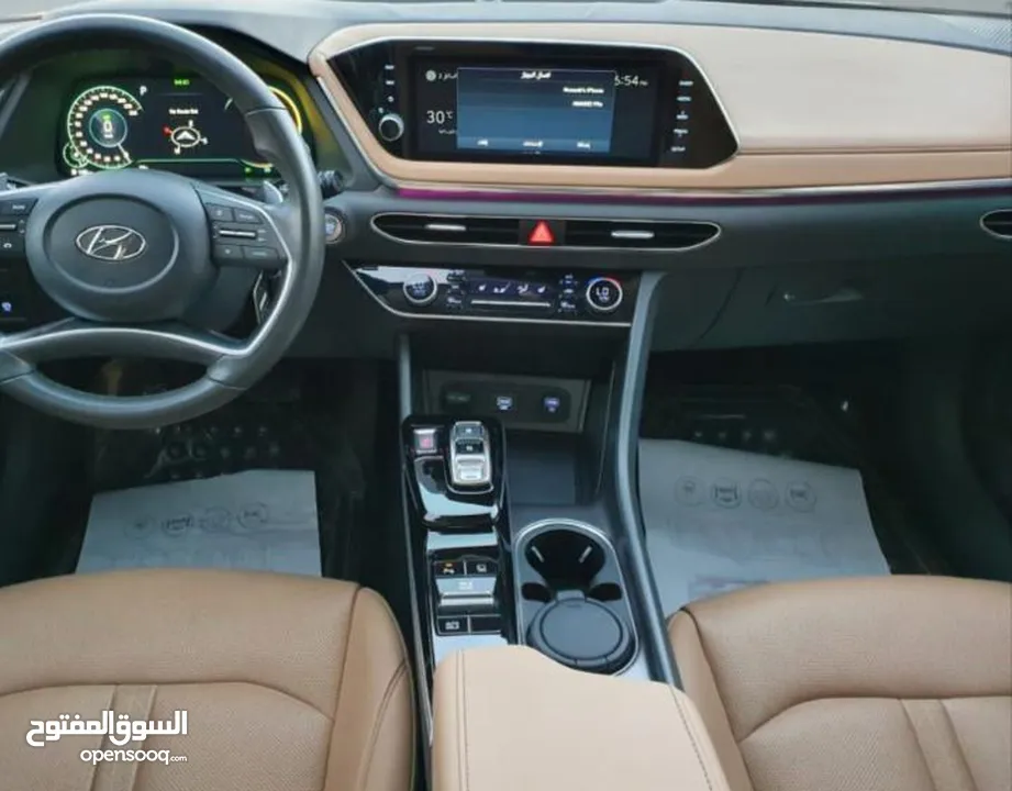 سوناتا هايبرد موديل 2022 فل لودد اعلى مواصفات فل نظافه بانوراما للإيجار اسبوعي شهري