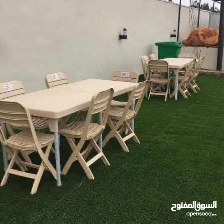 طاولات وكراسي طوي بتزبط للرحل والعزايم الكبيرة