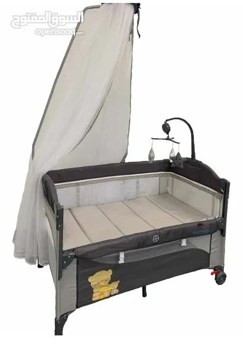 5 In 1 Travel Cot Foldable Baby Bedside Sleeper With Diaper Changer Mattress