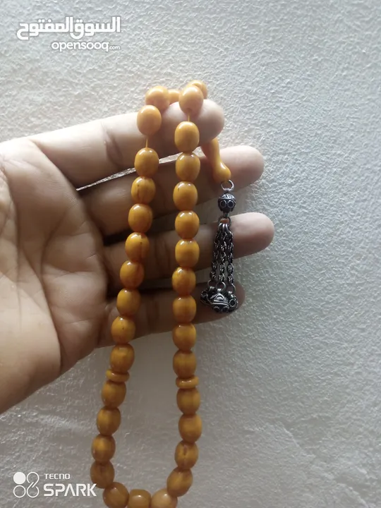 السلام عليكم مسبحه انتيك طرابلسي تراب كهرب اصلي شرشوبه فضه بسعر 100 دولار