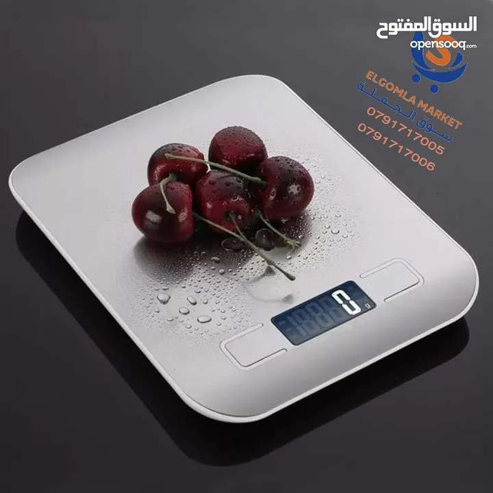 ميزان المطبخ الرقمي ميزان الطعام الرفيع متعدد الوظائف من ستانلس ستيل مع شاشة ال سي دي اربع وحدات قيا
