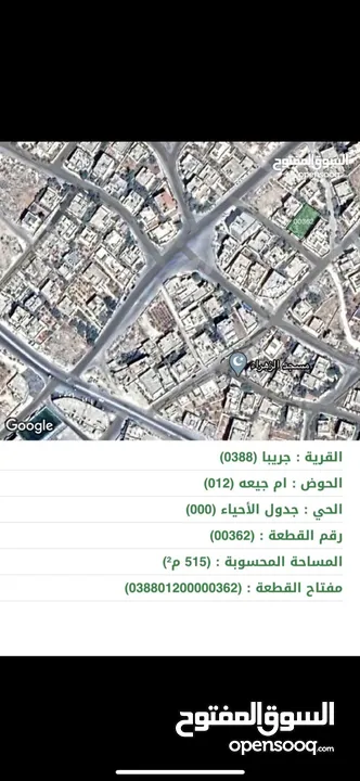 ارض للبيع جريبا حوض ام جيعة قريبة من لين ستور تبعد 200 م عن شارع جريبا الرئيسي :