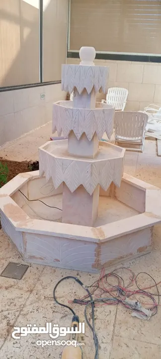 نوافير وشلالات وباربيكو وجميع انواع ديكورات الحجر الطبيعي  العنوان الزرقاء الجديده