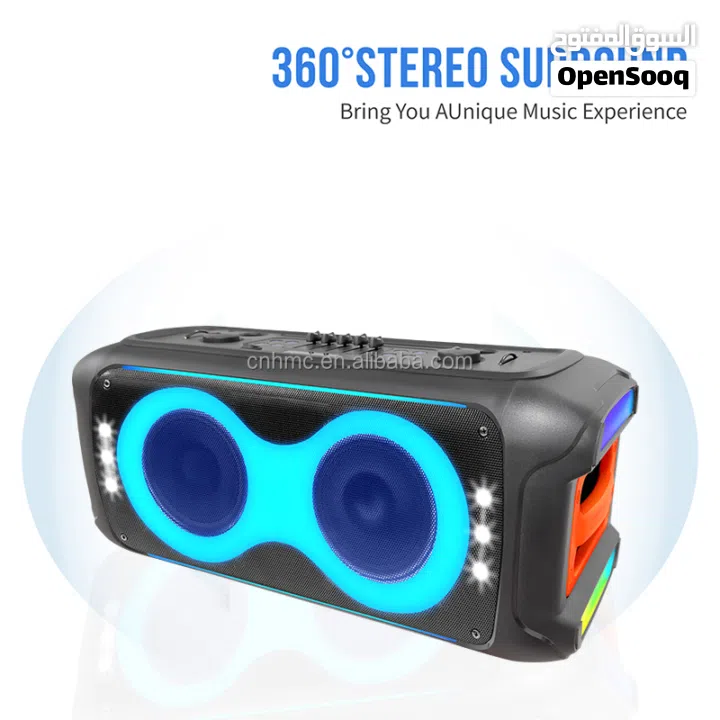 WGY-2366 Twin 6.5 "80W Portable JbI Trolley Speaker Party Wireless Subwoofer BlueTooth Speaker 2 Mic