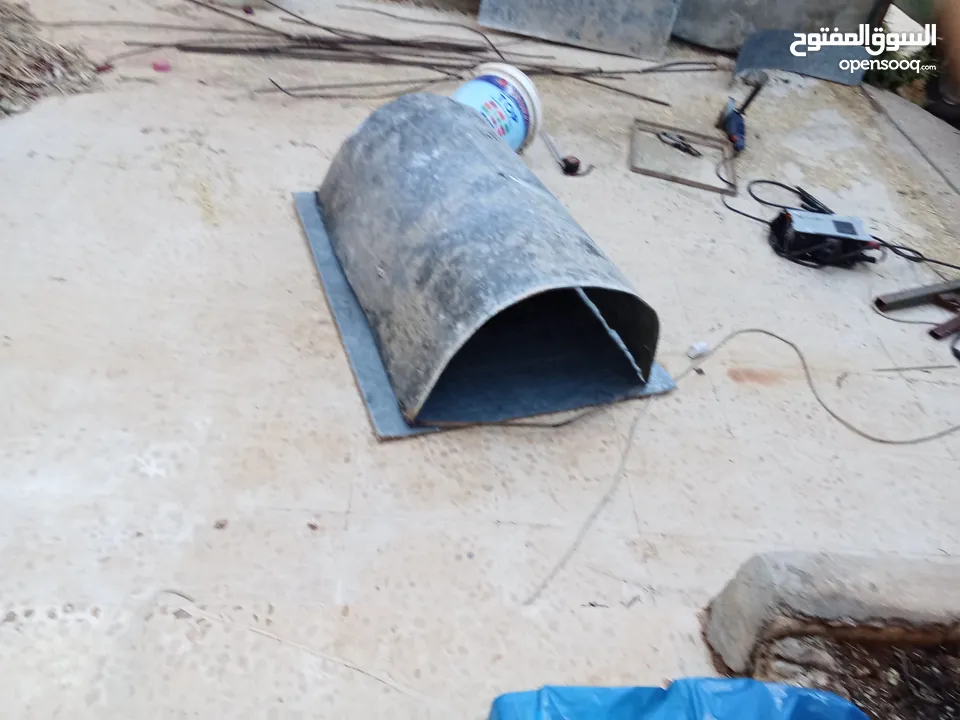 فرن طابون متحرك صنع من طين طول 85 العرض 65 سم صاج مقلفن بشتغل ع حطب وع غاز