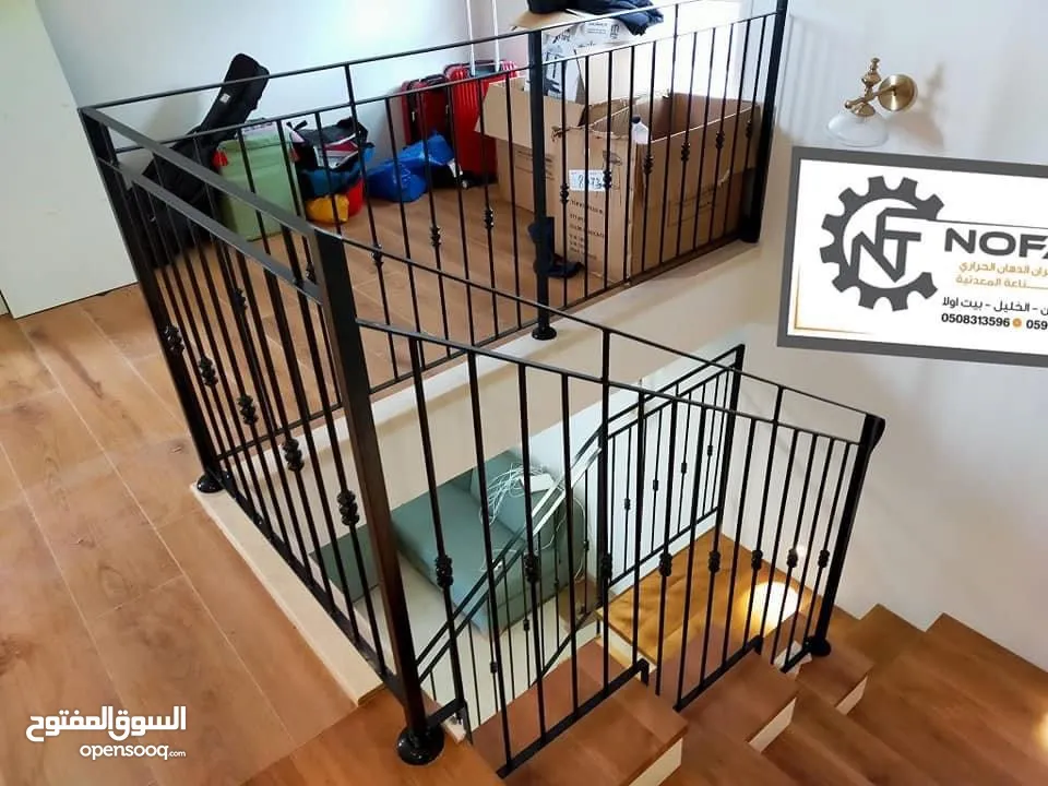 حديد دربزينات بوابات حمايات درج معادن ابواب لحام